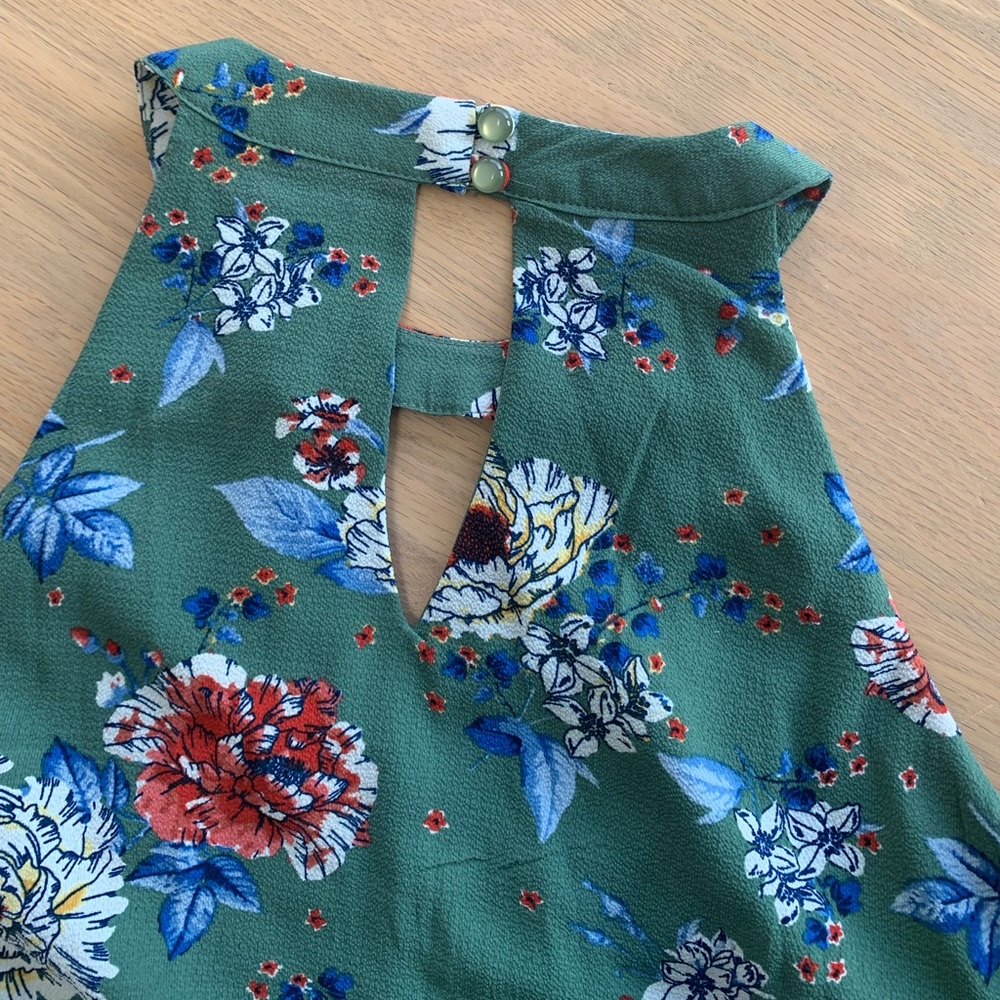 As U Wish lined keyhole neckline floral dress S - Picture 2 of 12